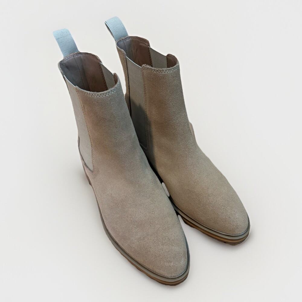 Quince Suede Chelsea Boot Women's 7 Desert Brown Lug Sole Pull On Classic